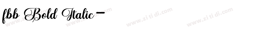 fbb Bold Italic字体转换